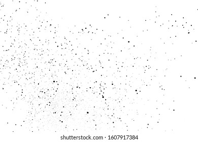 Black Grainy Texture Isolated On White Background. Dust Overlay. Dark Noise Granules. Digitally Generated Image. Vector Design Elements, Illustration, Eps 10.