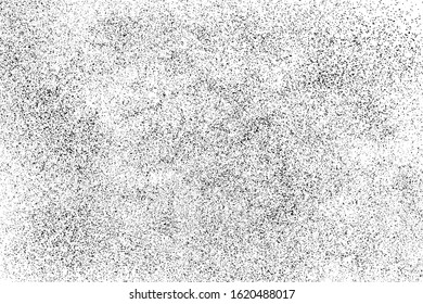 Black Grainy Texture Isolated On White Background. Dust Overlay. Dark Noise Granules. Digitally Generated Image. Vector Design Elements, Illustration, Eps 10.