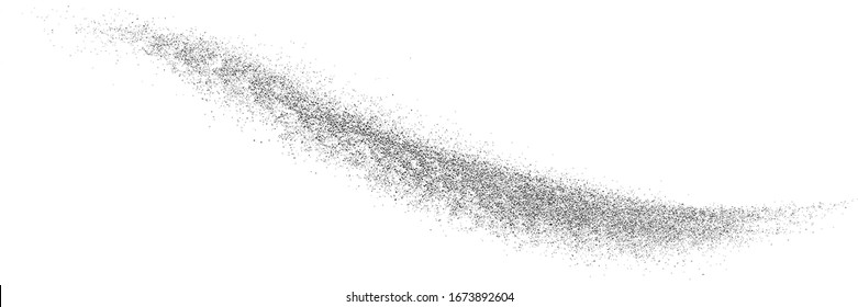 Black grainy texture isolated on white background. Dust overlay. Dark noise granules. Digitally generated image. Vector design elements. Illustration, Eps 10.