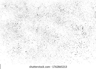 Black grainy texture isolated on white background. Dust overlay. Dark noise granules. Digitally generated image. Vector design elements. Illustration, Eps 10.