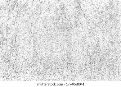 Black grainy texture isolated on white background. Dust overlay. Dark noise granules. Digitally generated image. Vector design elements. Illustration, Eps 10.