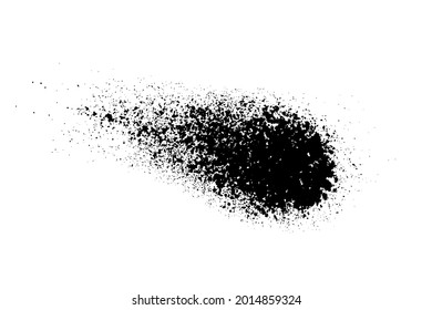 Texture grise noire isolée sur fond blanc. Superposition de poussière. Des granules de bruit foncé. Image générée numériquement. Éléments de création vectorielle. Illustration, Eps10.