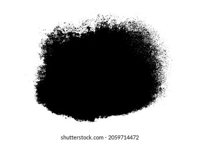 Black grainy texture isolated on white background. Dust overlay. Dark noise granules. Digitally generated image. Vector design elements. Illustration, Eps 10.