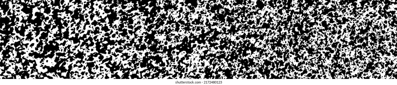 Textura De Grano Negro Aislada En Blanco. Fondo Panorámico. Superposición de polvo. Granulado De Ruido Oscuro. Pancarta Larga Horizontal Amplia Para El Sitio. Ilustración vectorial, EPS 10.
