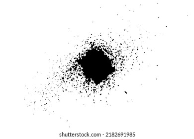 Schwarz-graue Textur einzeln auf weißem Hintergrund. Staubüberlagerung. Dunkles Rauschgranulat. Digitales Bild. Vektordesign-Elemente. Illustration, EPS10.