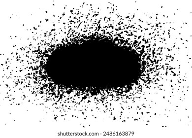 Black grainy texture isolated on white background. Dust overlay. Dark noise granules. Digitally generated image. Vector design elements. Illustration, Eps 10.	
