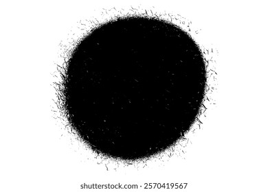 Black grainy texture isolated on white background. Dust overlay. Dark noise granules. Digitally generated image. Vector design elements. Illustration, Eps 10.