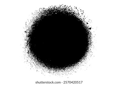 Black grainy texture isolated on white background. Dust overlay. Dark noise granules. Digitally generated image. Vector design elements. Illustration, Eps 10.