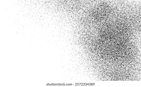 Black Grainy Texture Isolated On white background Old grunge black texture. White and black sand noise effect overlay 