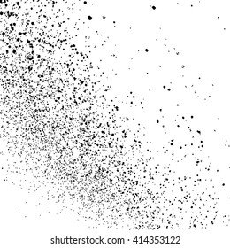 Black grainy texture isolated on white background. Grunge design elements. Vector illustration,eps 10.