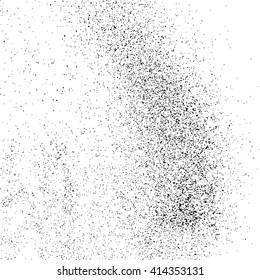 Black grainy texture isolated on white background. Grunge design elements. Vector illustration,eps 10.
