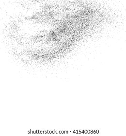 Black grainy texture isolated on white background. Grunge design elements. Vector illustration,eps 10.