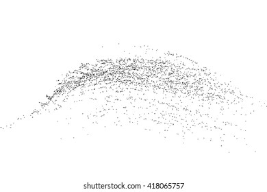 Black grainy texture isolated on white background. Grunge design elements. Vector illustration,eps 10.