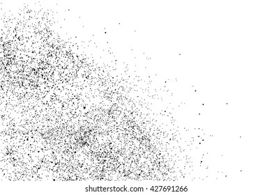 Black grainy texture isolated on white background. Grunge design elements. Vector illustration,eps 10.