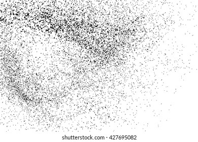 Black grainy texture isolated on white background. Grunge design elements. Vector illustration,eps 10.
