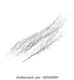 Black grainy texture isolated on white background. Grunge design elements. Vector illustration,eps 10.
