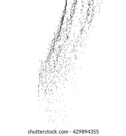 Black grainy texture isolated on white background. Grunge design elements. Vector illustration,eps 10.