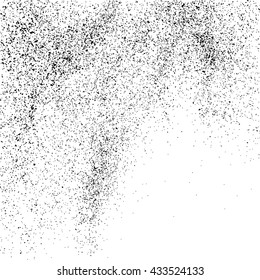 Black grainy texture isolated on white background. Grunge design elements. Vector illustration,eps 10.