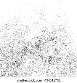 Black grainy texture isolated on white background. Grunge design elements. Vector illustration,eps 10.