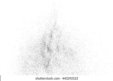 Black grainy texture isolated on white background. Grunge design elements. Vector illustration,eps 10.