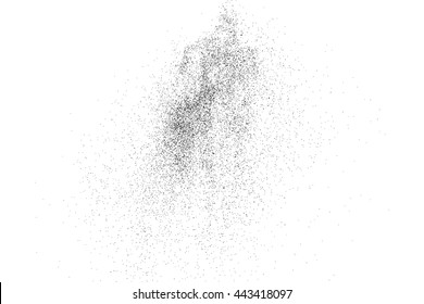 Black grainy texture isolated on white background. Grunge design elements. Vector illustration,eps 10.