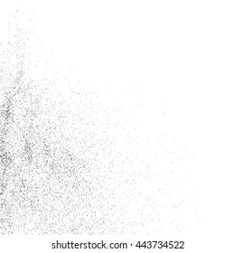Black grainy texture isolated on white background. Grunge design elements. Vector illustration,eps 10.