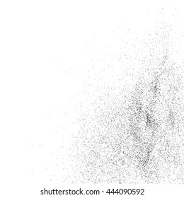 Black grainy texture isolated on white background. Grunge design elements. Vector illustration,eps 10.