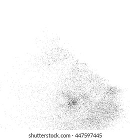 Black grainy texture isolated on white background. Grunge design elements. Vector illustration,eps 10.