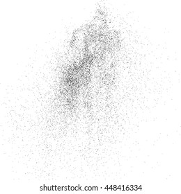 Black grainy texture isolated on white background. Grunge design elements. Vector illustration,eps 10.