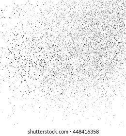 Black grainy texture isolated on white background. Grunge design elements. Vector illustration,eps 10.