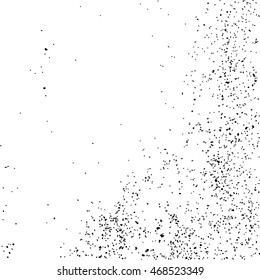 Black grainy texture isolated on white background. Distress overlay textured. Grunge design elements. Vector illustration,eps 10.