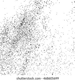 Black grainy texture isolated on white background. Distress overlay textured. Grunge design elements. Vector illustration,eps 10.