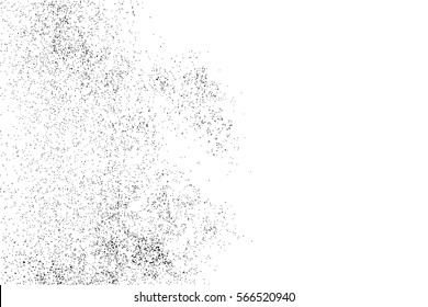 Black grainy texture isolated on white background. Distress overlay textured. Grunge design elements. Vector illustration,eps 10.