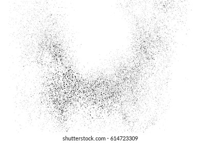 Black grainy texture isolated on white background. Distress overlay textured. Grunge design elements. Vector illustration,eps 10.