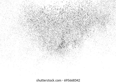 Black grainy texture isolated on white background. Distress overlay textured. Grunge design elements. Vector illustration,eps 10.