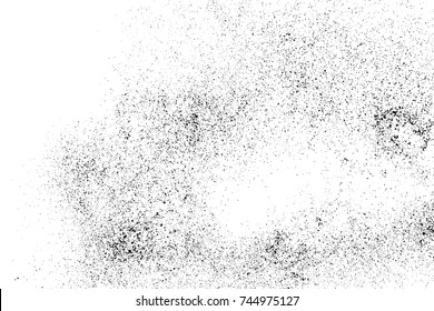 Black grainy texture isolated on white background. Distress overlay textured. Grunge design elements. Vector illustration,eps 10.