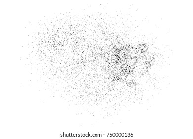 Black grainy texture isolated on white background. Distress overlay textured. Grunge design elements. Vector illustration,eps 10.