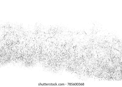 Black grainy texture isolated on white background. Distress overlay textured. Grunge design elements. Vector illustration,eps 10.