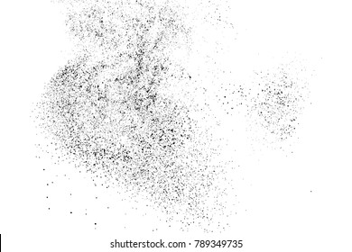Black grainy texture isolated on white background. Distress overlay textured. Grunge design elements. Vector illustration,eps 10.