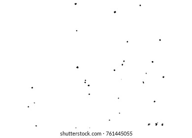 Black grainy textured and isolated on white background glitter and sprinkles. Distress overlay of sugar and salt. Grunge design elements. Vector.