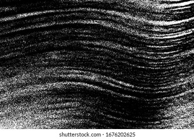 Black grainy wave texture isolated on white background. Dust overlay. Dark noise granules. Digitally generated image. Vector design elements. Illustration, Eps 10.
