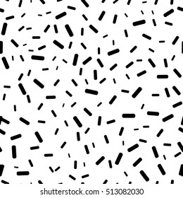 Black granules.Monochrome geometric seamless pattern. Vector texture with granules.Vector seamless lines pattern.Abstract geometric background design