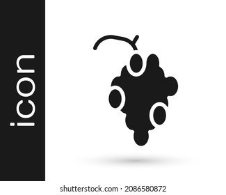 Icono de la uva negra aislado en fondo blanco.  Vector