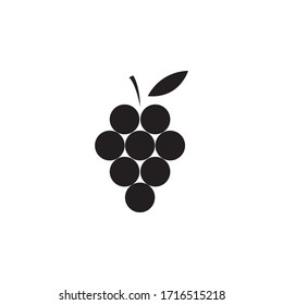 Black grape icons. Black grape illustration isolated with white background. 