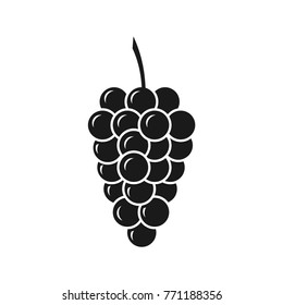 Black grape vector icon, for mobile apps or website.