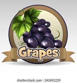Black grapes label