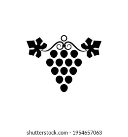 black grapes logo with leaves
