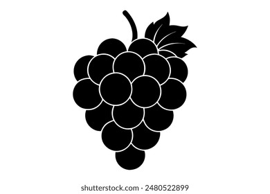 Black Grapes silhouette vector illustrations