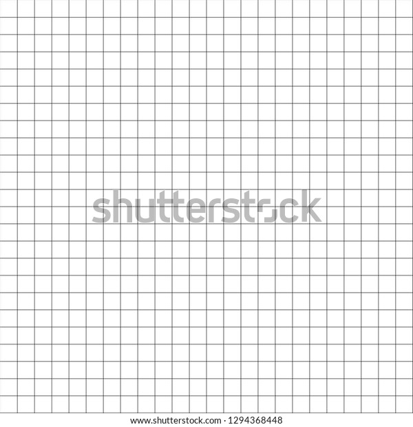 Black graph line white\
sheet artwork.\
Grid drawing checker abstract\
paper background\
vector.