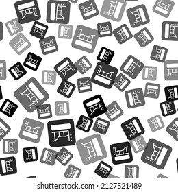 Black Graph, schedule, chart, diagram, infographic, pie graph icon isolated seamless pattern on white background.  Vector
